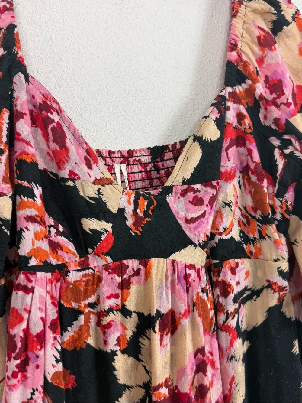 Anthropologie Blossom Maxi Dress Puff Sleeve V Neck Black Garden Party Small - Picture 5 of 10